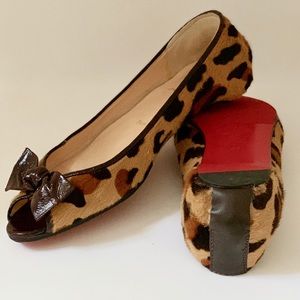 Christian Louboutin Leopard Print Flats - 41